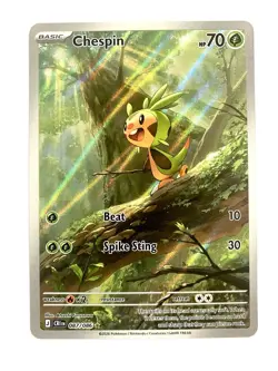 Chespin 087/086 Chaos Rising Illustration Rare Holo Pokemon TCG Card NM - Image 1