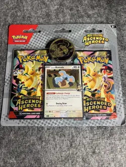 Pokemon Mega Evolution Ascended Heroes Komala Promo 2 Pack Hanger Sealed. - Image 2
