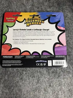 Pokemon Mega Evolution Ascended Heroes Komala Promo 2 Pack Hanger Sealed. - Image 4