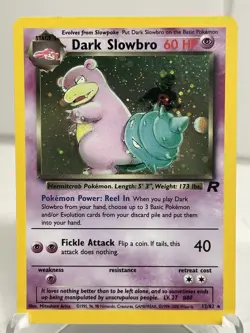 Pokemon TCG 2000 Dark Slowbro 12/82 Team Rocket Holo Rare Vintage - Image 1