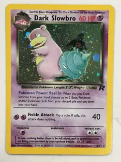 Pokemon TCG 2000 Dark Slowbro 12/82 Team Rocket Holo Rare Vintage - Image 2