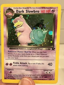 Pokemon TCG 2000 Dark Slowbro 12/82 Team Rocket Holo Rare Vintage - Image 4