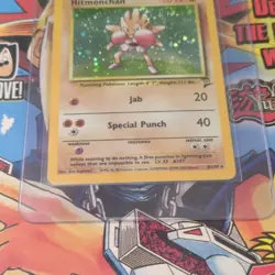Wizards of the Coast Pokemon TCG Hitmonchan 8/130 Base Set 2 Holo Rare 70 HP - Image 2
