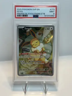 2025 Pokemon SVP EN - Prismatic Evolutions ETB Promo - Eevee - 173 - PSA 9 - Image 1
