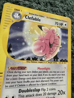 Pokemon Clefable Expedition Base Set Holo Rare #007/165 70 HP 2002 English - Image 2