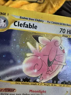 Pokemon Clefable Expedition Base Set Holo Rare #007/165 70 HP 2002 English - Image 3