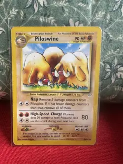 Pokemon TCG Piloswine Neo Revelation 36/64 Regular Unlimited Uncommon LP - Image 1