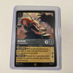 Disney Lorcana Wilds Unknown Merida- Formidable Archer Legendary 191/204 - Image 1