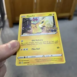 Pokemon Pikachu SWSH234 Cosmos Holo Black Star Promo Card Near Mint Condition - Image 4