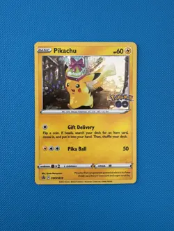 Pokemon Pikachu SWSH234 Cosmos Holo Black Star Promo Card NM - Image 1