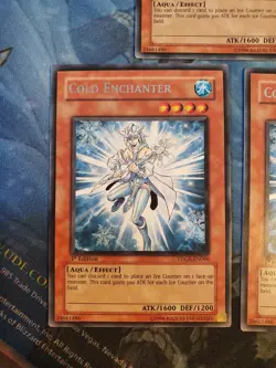 3x Yu-Gi-Oh Rare Cold Enchanter TDGS-EN096 1st Edition playset - Image 4