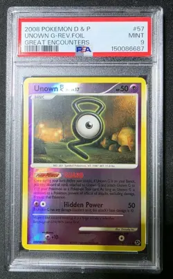 Pokemon - Unown G Reverse Holo - Great Encounters #57 - PSA 9 - Image 1
