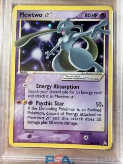 2006 POKEMON EX HOLON PHANTOMS GOLD STAR #103 MEWTWO-HOLO PSA 5 - Nice! - Image 3
