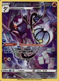 Chandelure TG04/TG30 Holo Lost Origin Trainer Gallery Pokemon Holo NM - Image 1