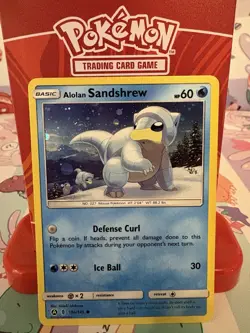 Pokemon Alolan Sandshrew 019A/145 Alternate Art Cards Holo LP - Image 1