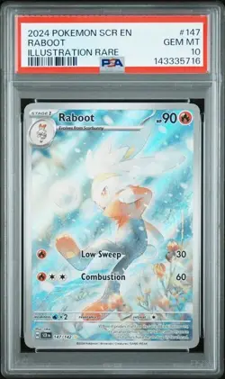 Pokemon Raboot SV07: Stellar Crown 147/142 Illustration Rare Holo PSA 10 - Image 1