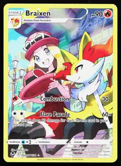 BRAIXEN TG01/TG30 HOLO SILVER TEMPEST TRAINER GALLERY POKEMON NM - Image 1