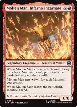 Presale- MOLTEN MAN, INFERNO INCARNATE x4 mtg NM-M Marvel's Spider-Man 4 Unc - Image 1