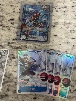 One Piece OP-16 Prisoner of Impel Down, Buggy alt, Mr.3 (Galdino) card lot NM - Image 3