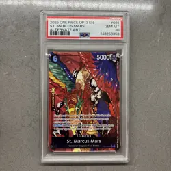 2025 One Piece OP13 EN St Marcus Mars Special Alternate Art #091 PSA 10 - Image 1