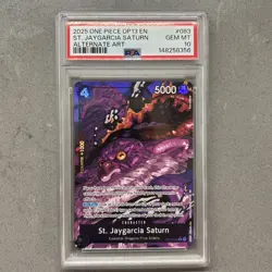 2025 One Piece OP13 EN St. Jaygarcia Saturn Alternate Art #OP13-083 PSA 10 Gem - Image 1