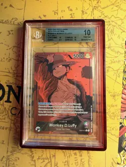 2025 One Piece Monkey.D.Luffy Alt Art Leader 25th EB02-010 English BGS 10 - Image 1
