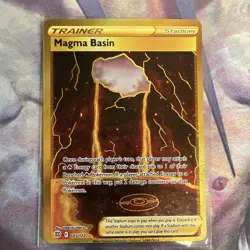 Pokemon TCG Magma Basin 185/172 Gold Secret Rare Near Mint Condition - Image 1