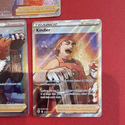 Pokemon TCG Full Art Holo Trainer Supporter 3-Card Lot Thornton + Kindler - Image 2