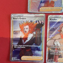 Pokemon TCG Full Art Holo Trainer Supporter 3-Card Lot Thornton + Kindler - Image 3