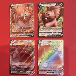Pokemon TCG Greedent V & VMAX 4-Card Lot, Shining Fates/Evolving Skies, EN - Image 2