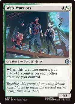 Presale- WEB-WARRIORS x4 mtg NM-M Marvel's Spider-Man 4 Unc - Image 1