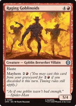 Presale- RAGING GOBLINOIDS x4 mtg NM-M Marvel's Spider-Man 4 Unc - Image 1