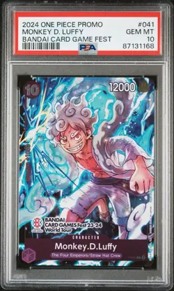 2024 One Piece Promo Monkey D. Luffy Bandai Card Games Fest 23-24 P-041 PSA 10 - Image 1