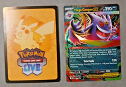 Pokemon Mega Gengar EX 073 Black Star Promo Mega Evolution Moonlit Tin/Code Card - Image 1