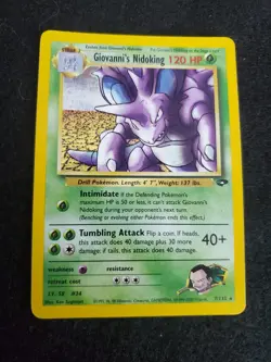 Giovanni's Nidoking Holo Pokemon Card 7/132 Unlimited Edition - Image 1