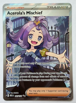 Pokemon TCG Acerola's Mischief 165/132 Full Art Ultra Rare Mega Evolution - Image 1