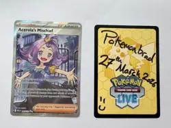 Pokemon TCG Acerola's Mischief 165/132 Full Art Ultra Rare Mega Evolution - Image 2