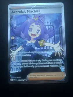 Pokemon TCG Acerola's Mischief 165/132 Full Art Trainer Mega Evolution Mint - Image 1