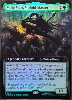 MTG Marvel Super Heroes Mole Man, Moloid Master Extended Art Foil (Rare) - Image 1