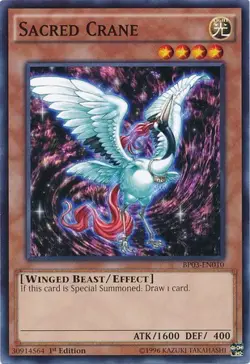 1x Sacred Crane - 1st Edition NM Eng YuGiOh - Battle Pack 3: Monster League - Image 1