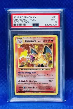 2016 Pokemon XY evolutions 11/108 Charizard-Holo rare PSA 9 Mint 🔥 - Image 1