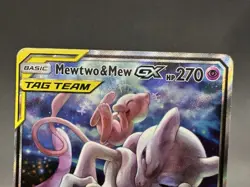 Pokemon TCG Mewtwo & Mew GX SM191 Black Star Promo Holo Tag Team MP-HP - Image 2