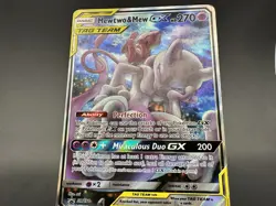 Pokemon TCG Mewtwo & Mew GX SM191 Black Star Promo Holo Tag Team MP-HP - Image 3