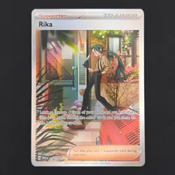 Pokemon TCG Card Rika 258/182 Paradox Rift Special Illustration Rare - NM - Image 1