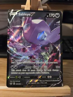 120/202 Sableye V Sword & Shield Base Set Pokemon Trading Card Game TCG Official - Image 1