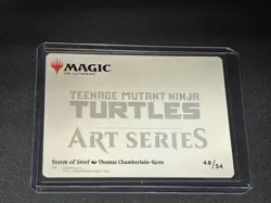 MTG Storm of Steel Art Card 48/54 (Gold-Stamped Signature) Art Series: TMNT - Image 2