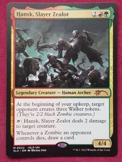 Magic The Gathering SECRET LAIR EXCLUSIVES HANSK SLAYER ZEALOT card MTG - Image 1