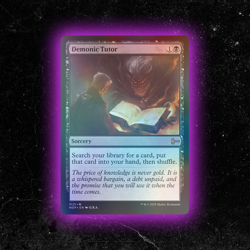 FOIL - Demonic Tutor - Custom Magic: The Gathering Card - High-Quality - Image 1