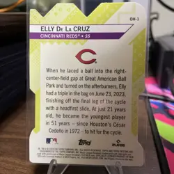 2024 Topps Pristine Elly De La Cruz Oh Snap Gold /50 Die Cut Rookie RC Reds - Image 2