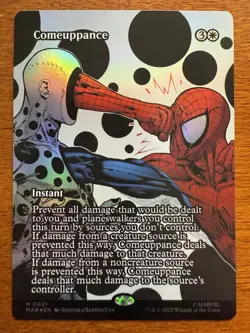 Comeuppance Borderless FOIL MTG Spider-Man NM-M 0001 - Image 1